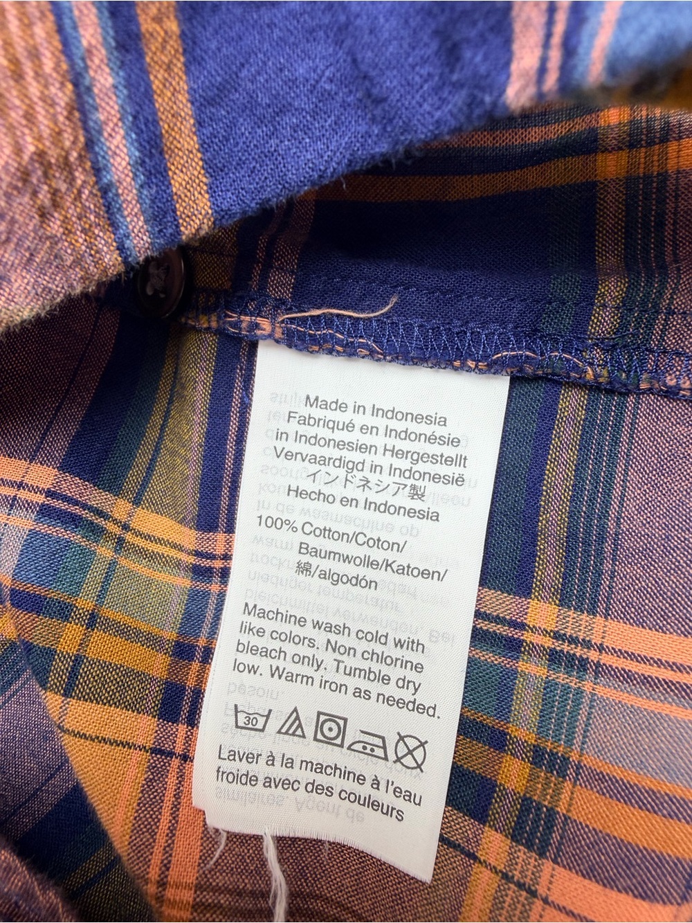 Madewell Women’s XL Plaid Tie Front Short Sleeve Button Shirt 100% Cotton - Picture 6 of 9